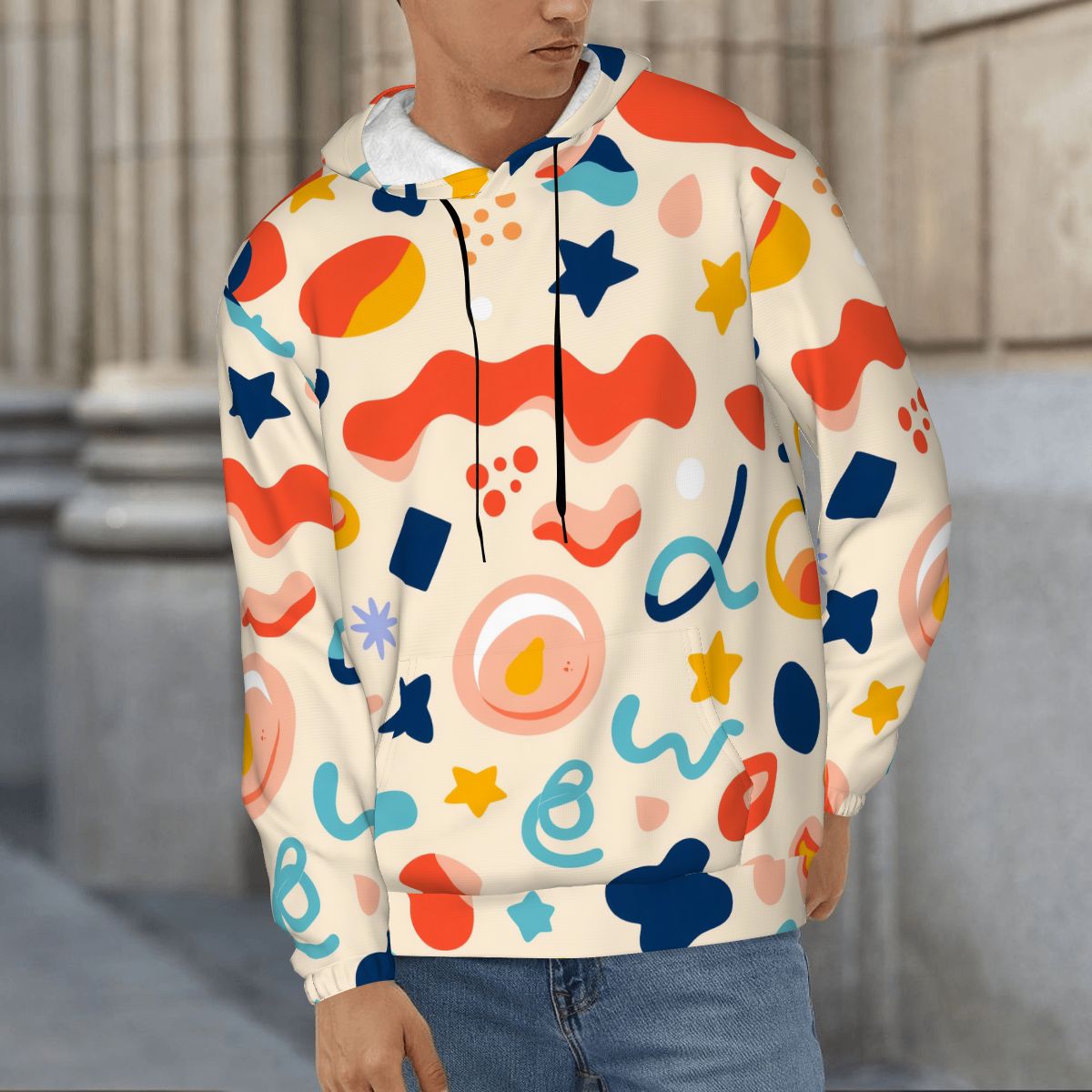 Felpa con cappuccio da uomo con tasche Servizi personalizzati