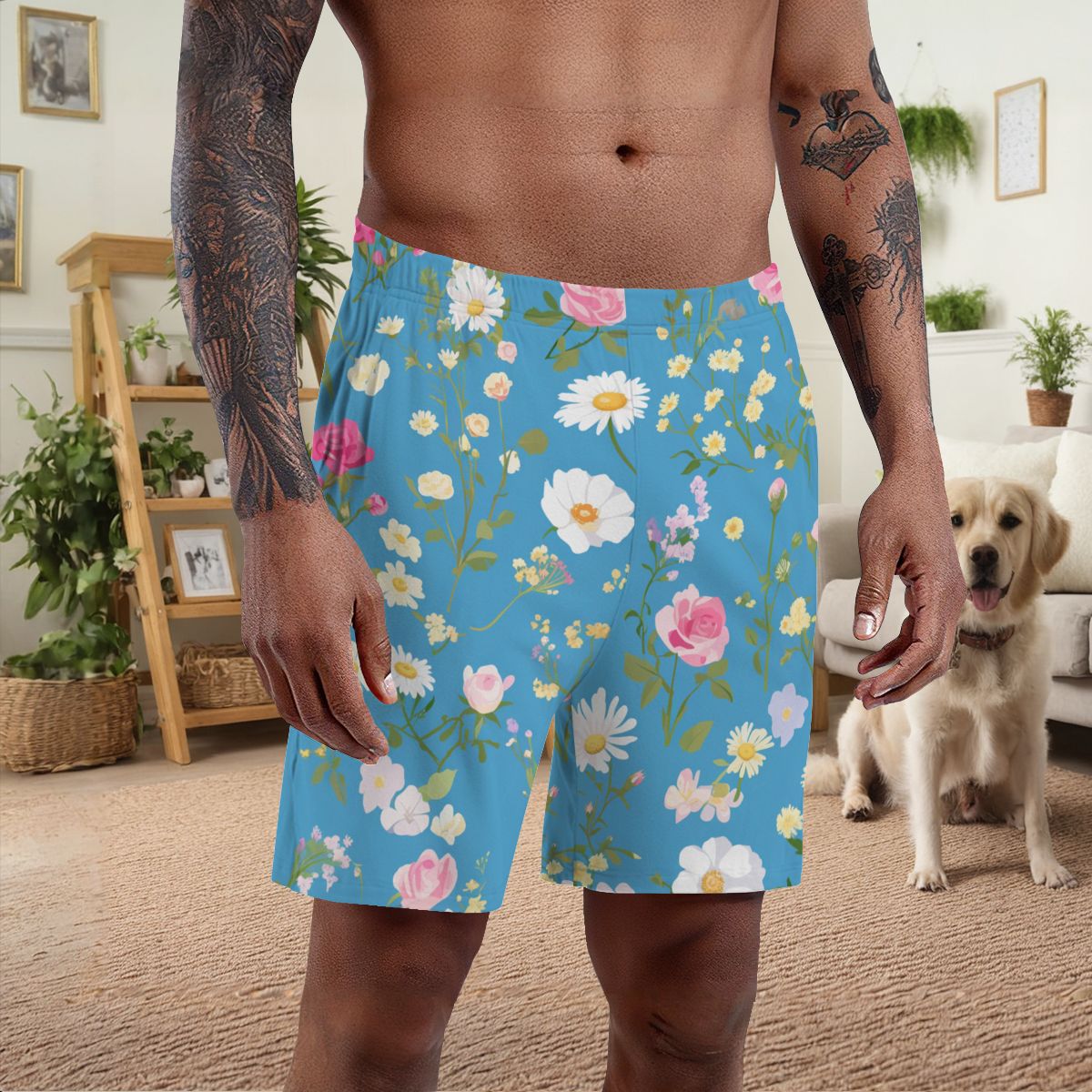 Men's Knee-Length Pajama Shorts