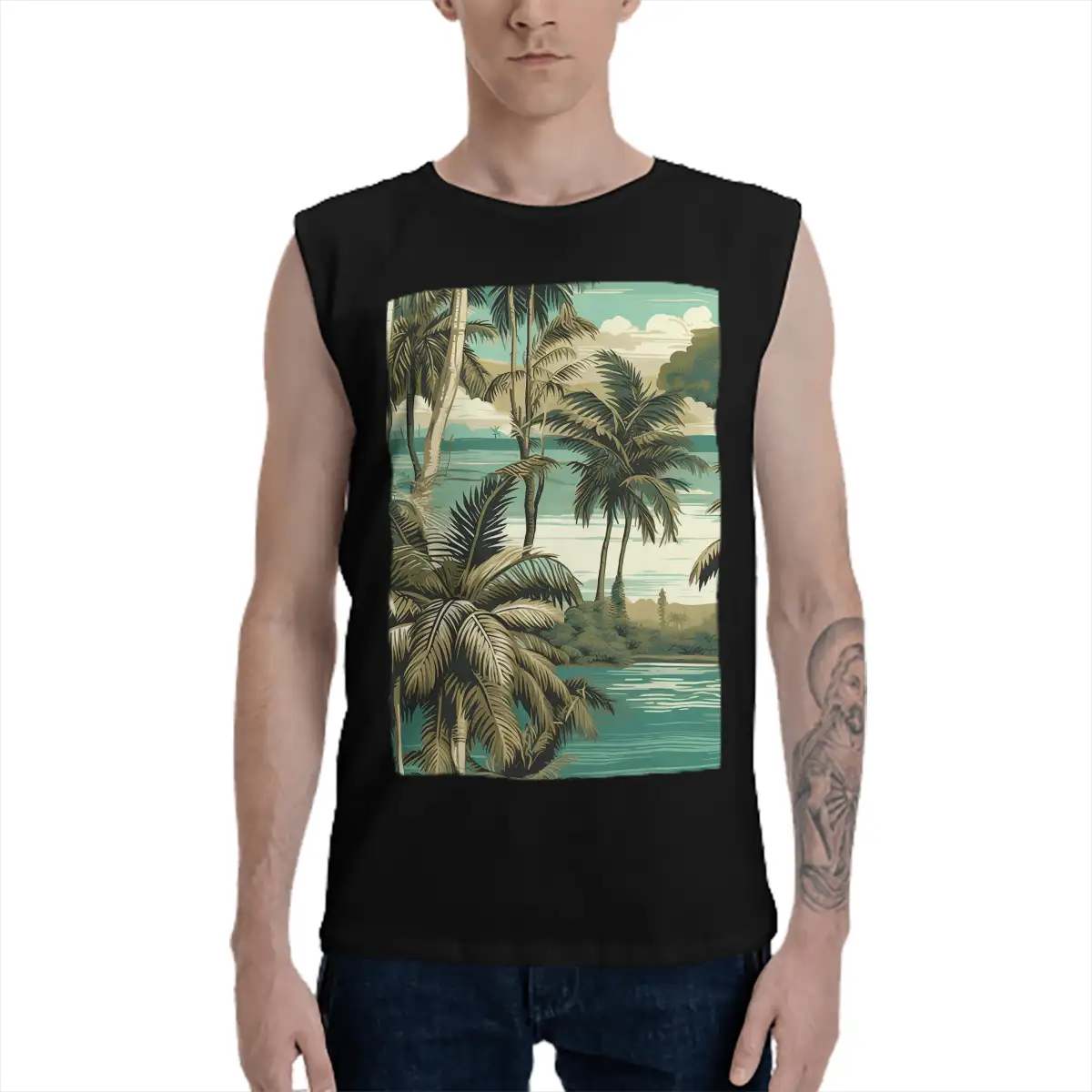 Men's Sleeveless T-shirts Cotton