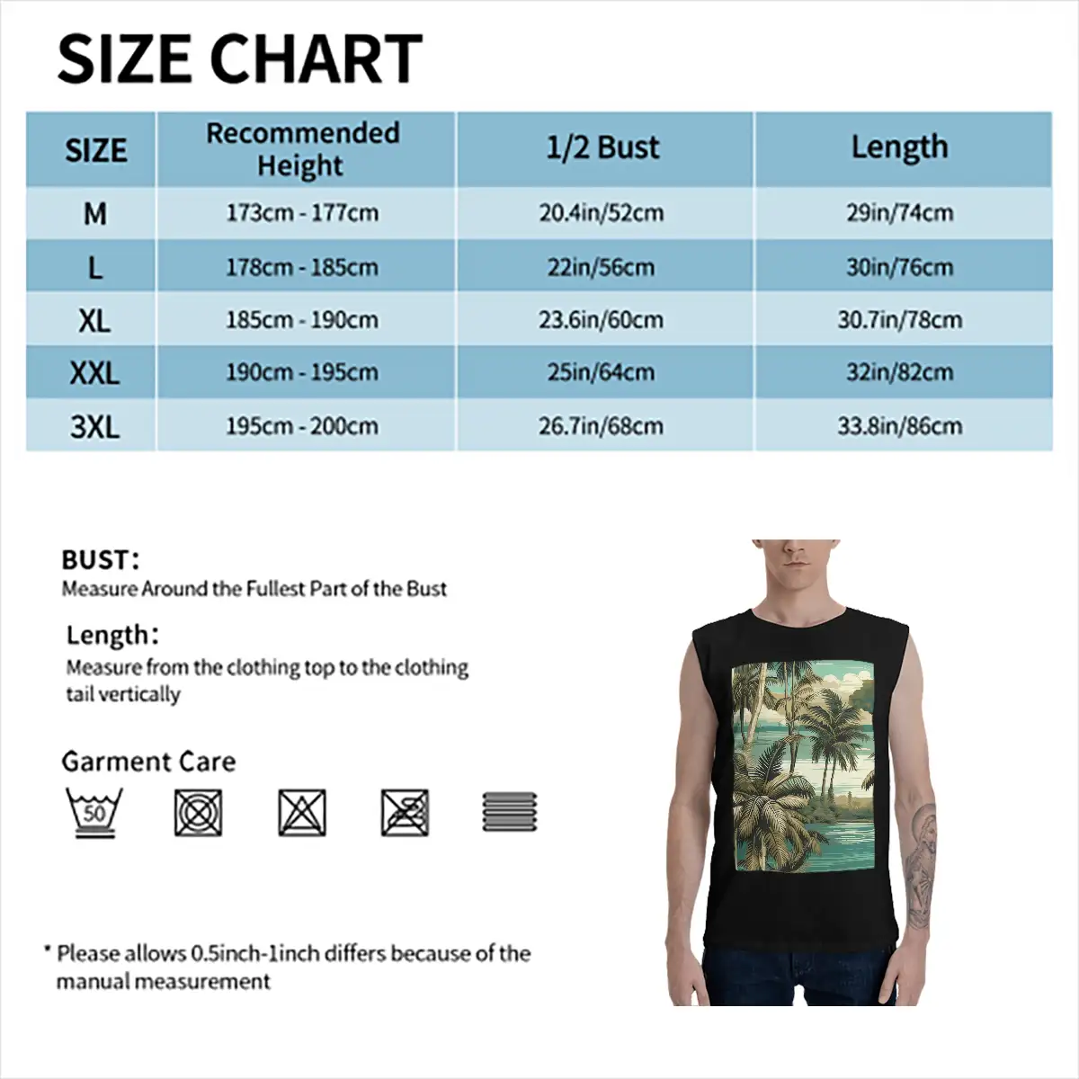 Men's Sleeveless T-shirts Cotton