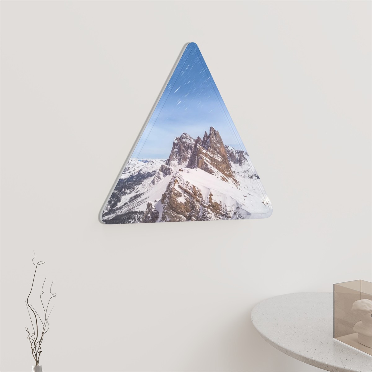 Tin Sign Triangle Metal Sign Decor Wall Art