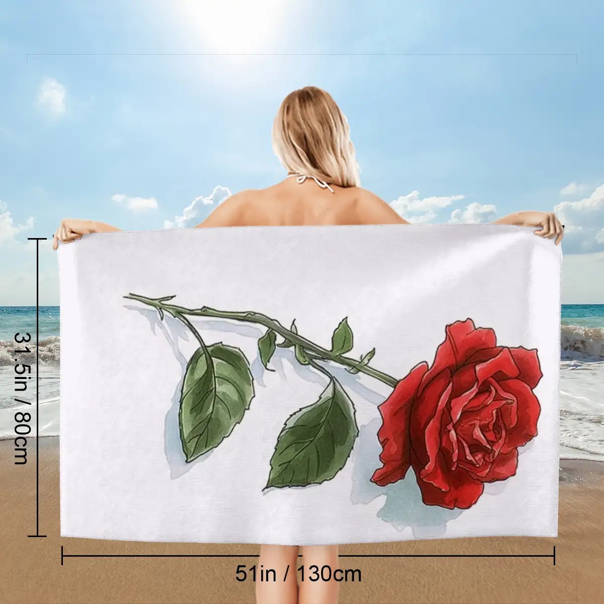 Microfiber Beach Towel Vertical Absorbent