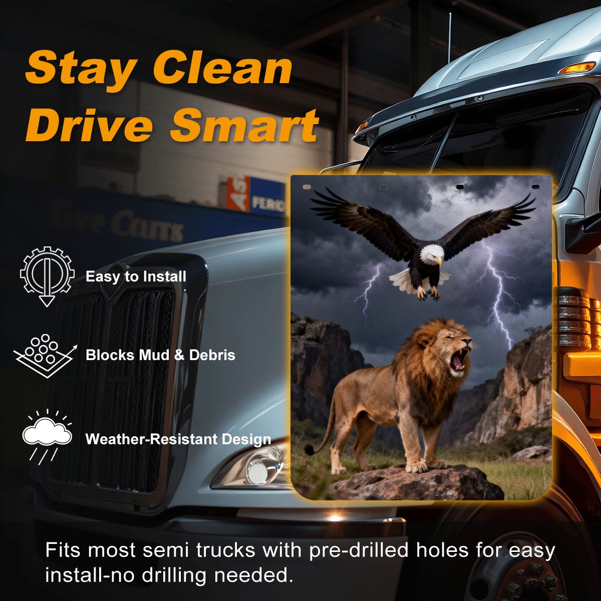 セミトラック用マッドフラップ 2枚セット