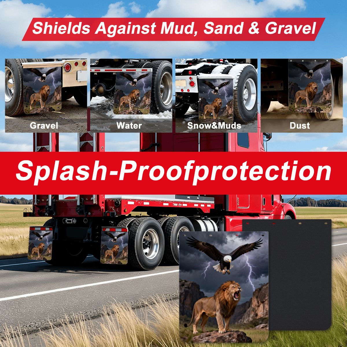 セミトラック用マッドフラップ 2枚セット