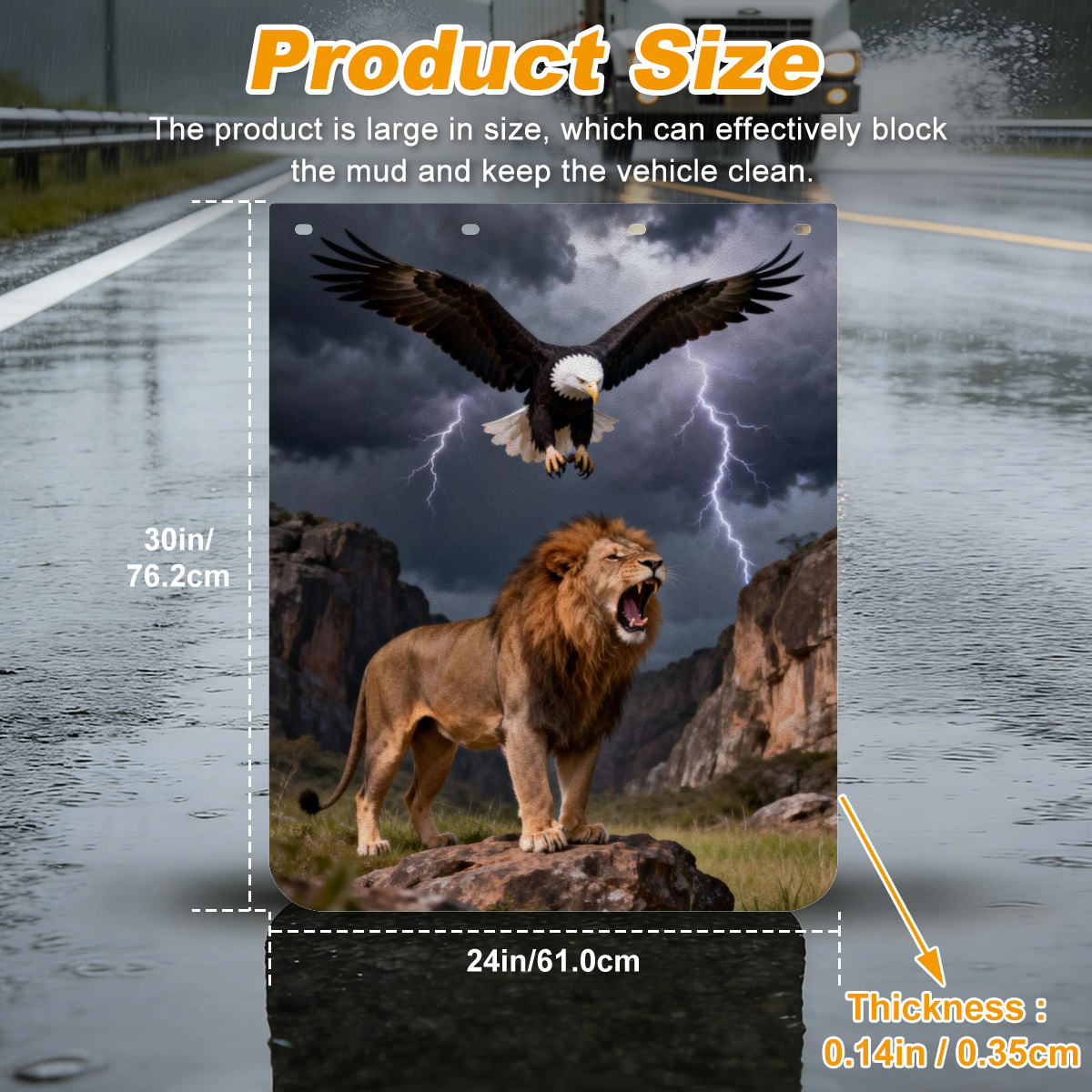 セミトラック用マッドフラップ 2枚セット