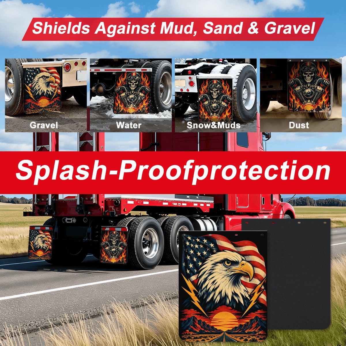 Mud Flaps 2pcs for Semi Truck