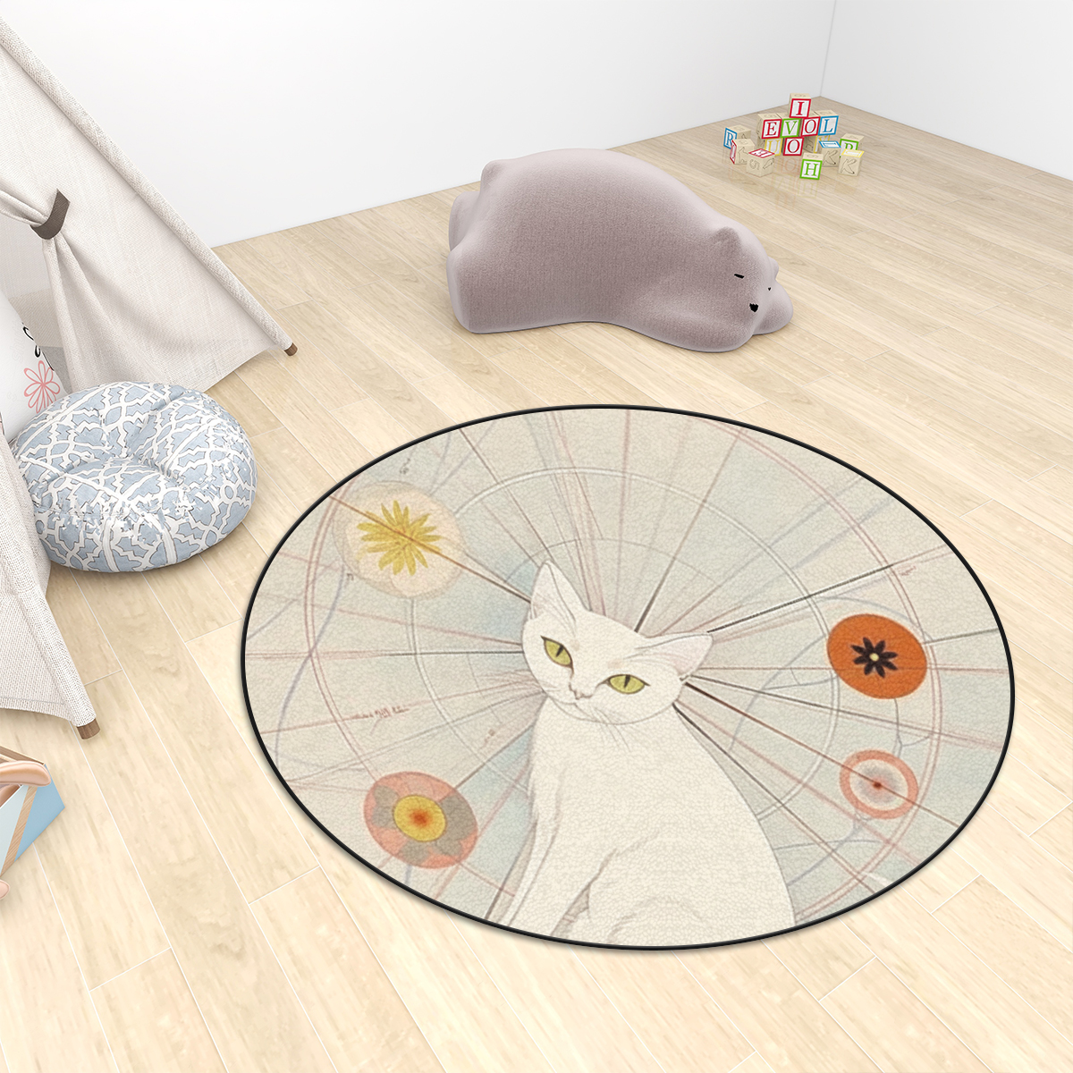 Multiple Sizes Plush Round Area Rug