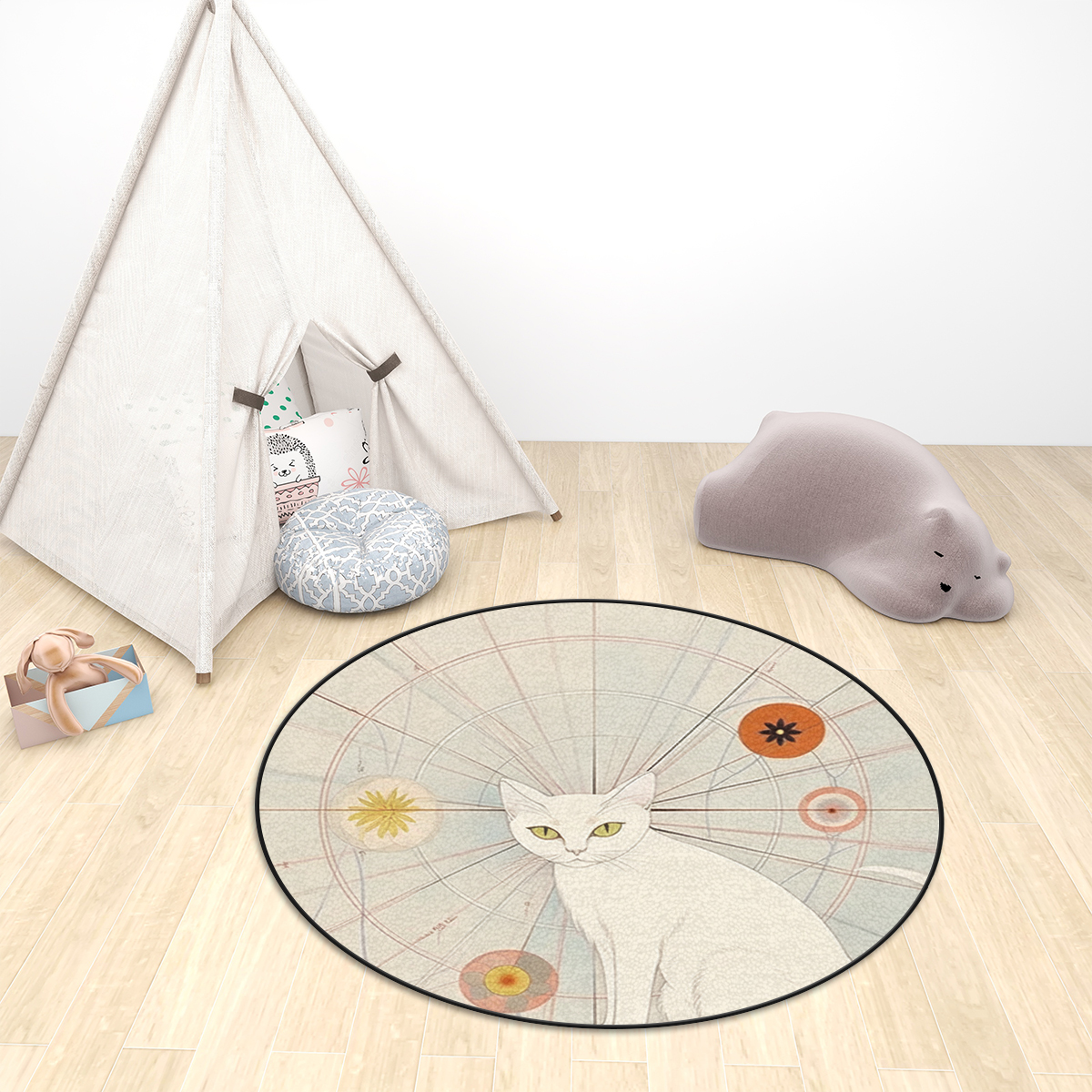 Multiple Sizes Plush Round Area Rug