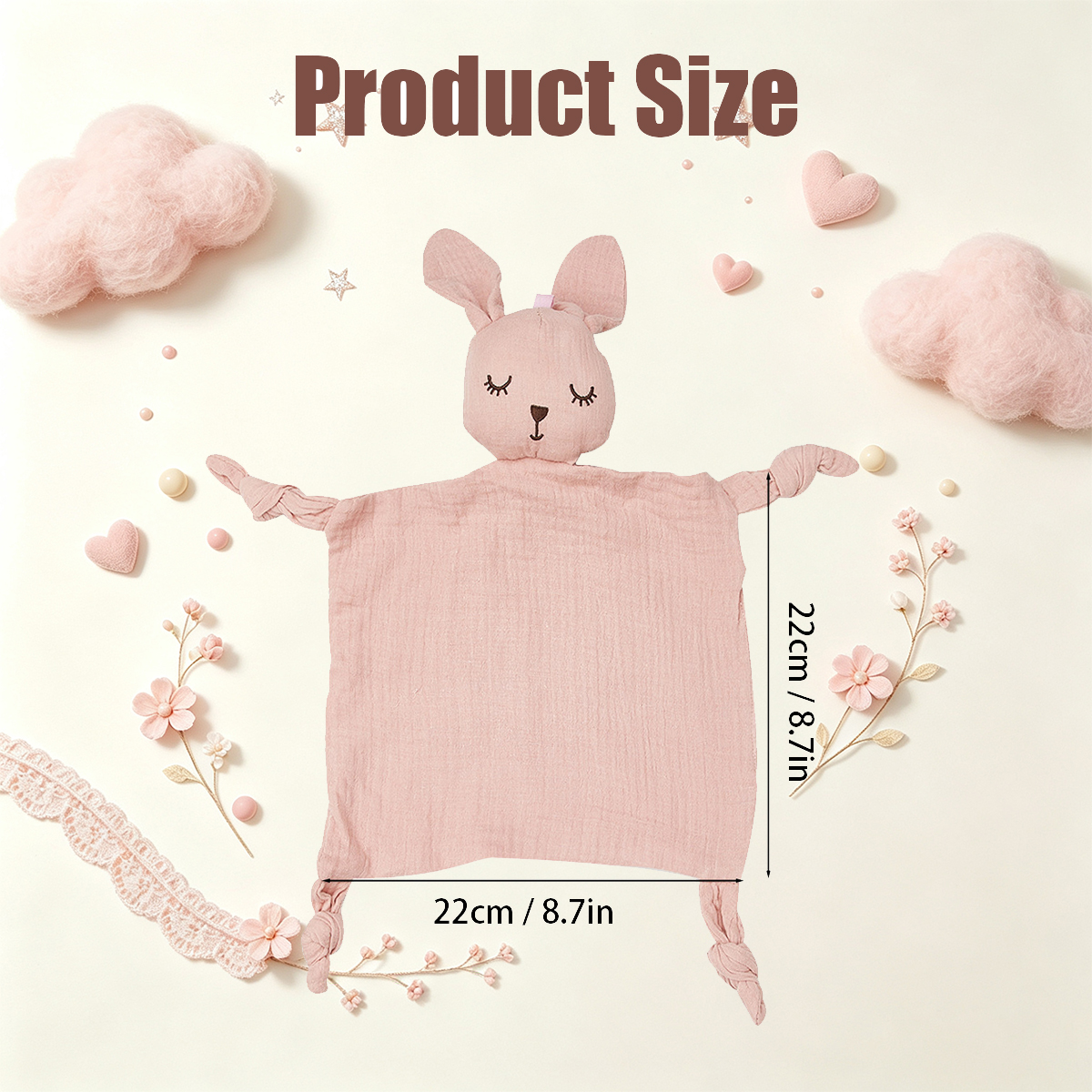 Muslin Baby Lovey - Animal Security Blanket