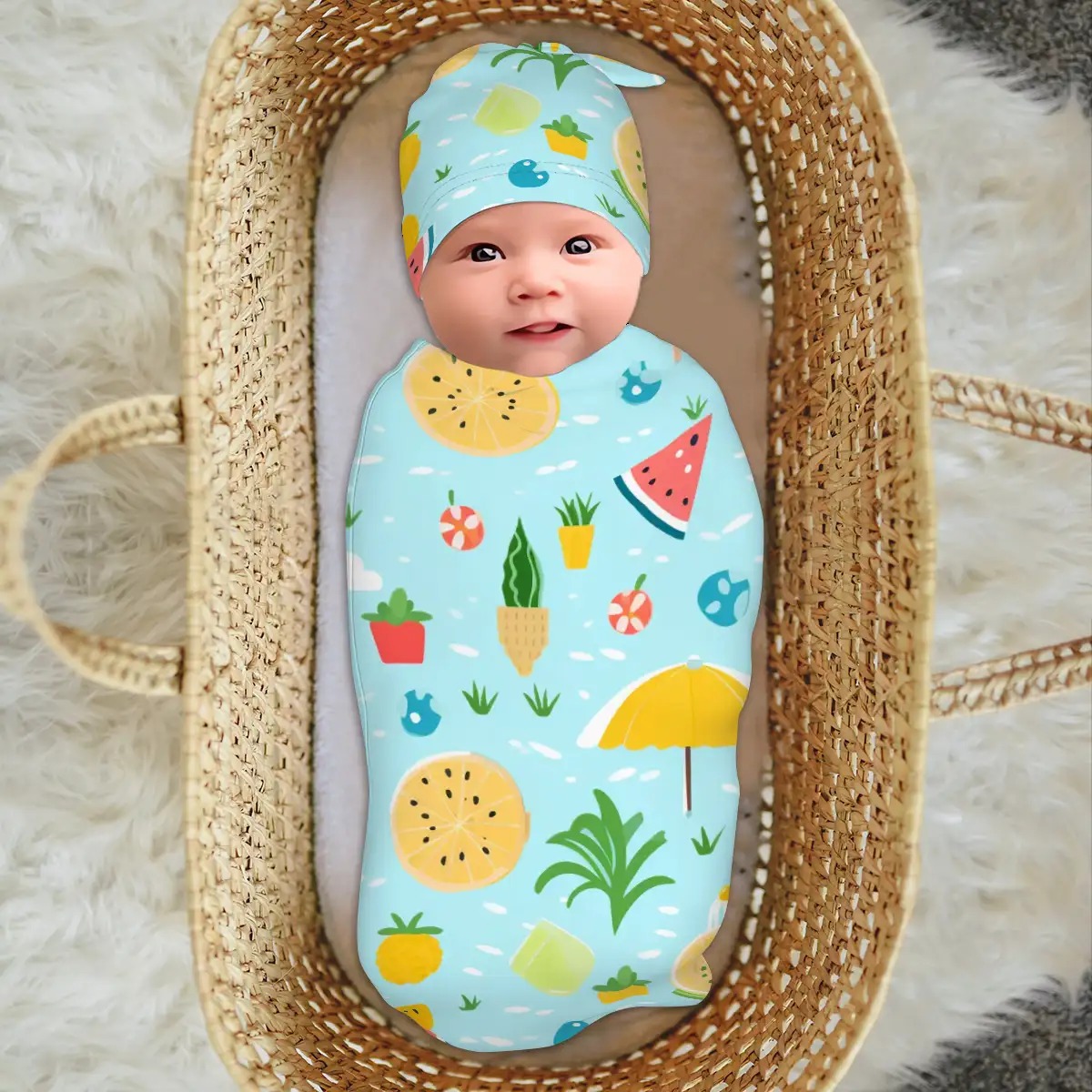 Print on demand swaddle blanket sale