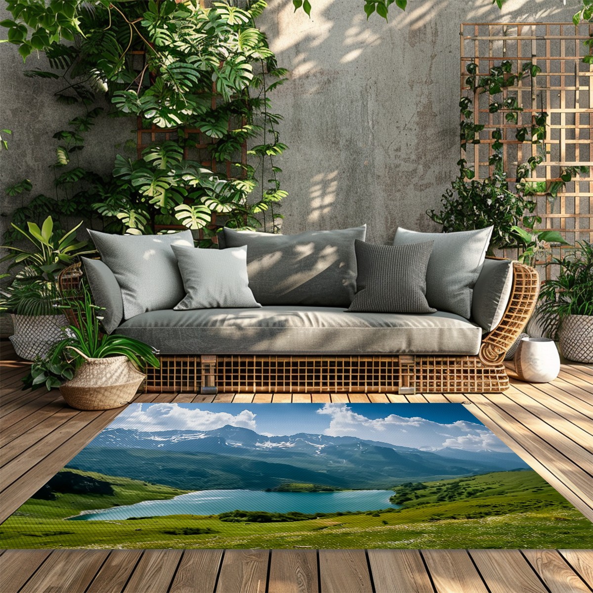 Outdoor Plastic Straw Rug