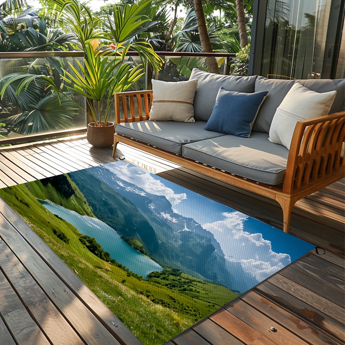 Outdoor Plastic Straw Rug