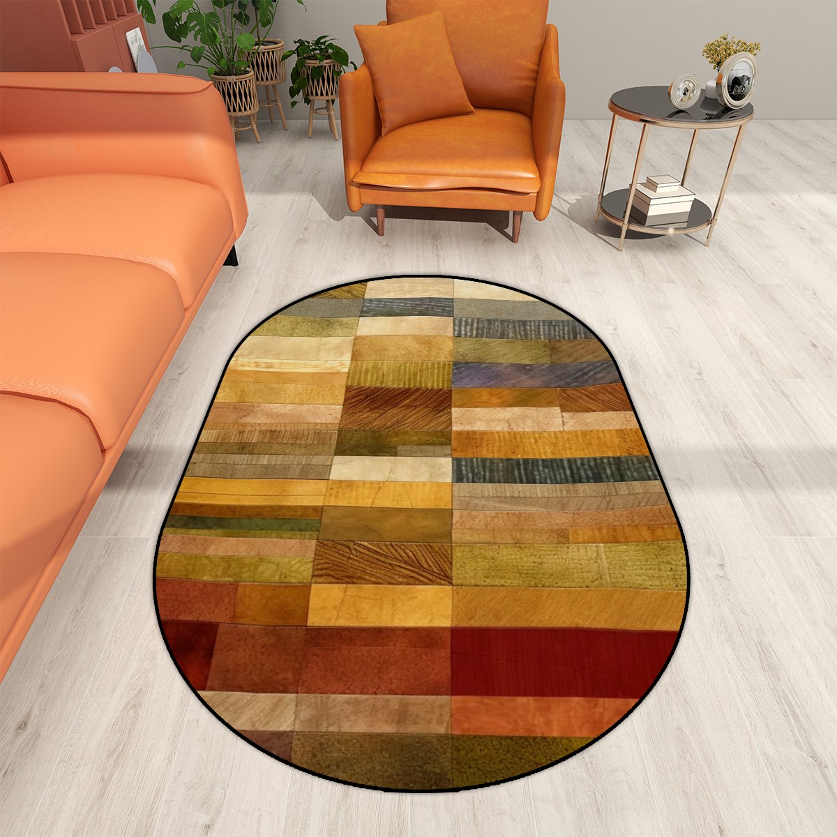 Oval Area Rug Plush Carpet