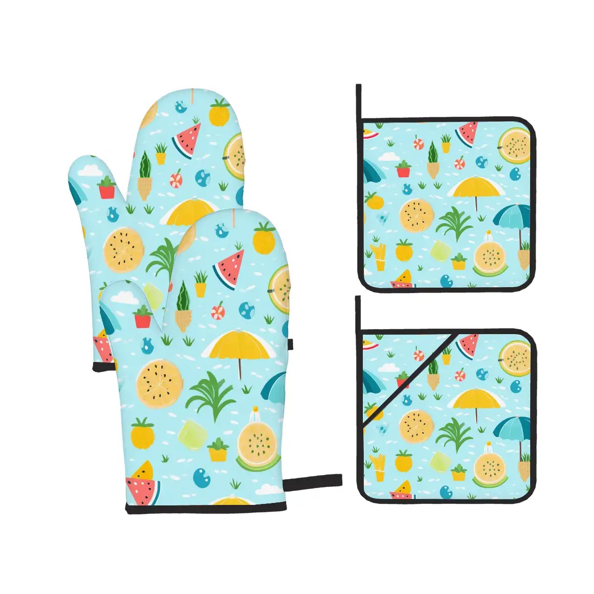 Oven Mitts and Pot Holders Set of 4