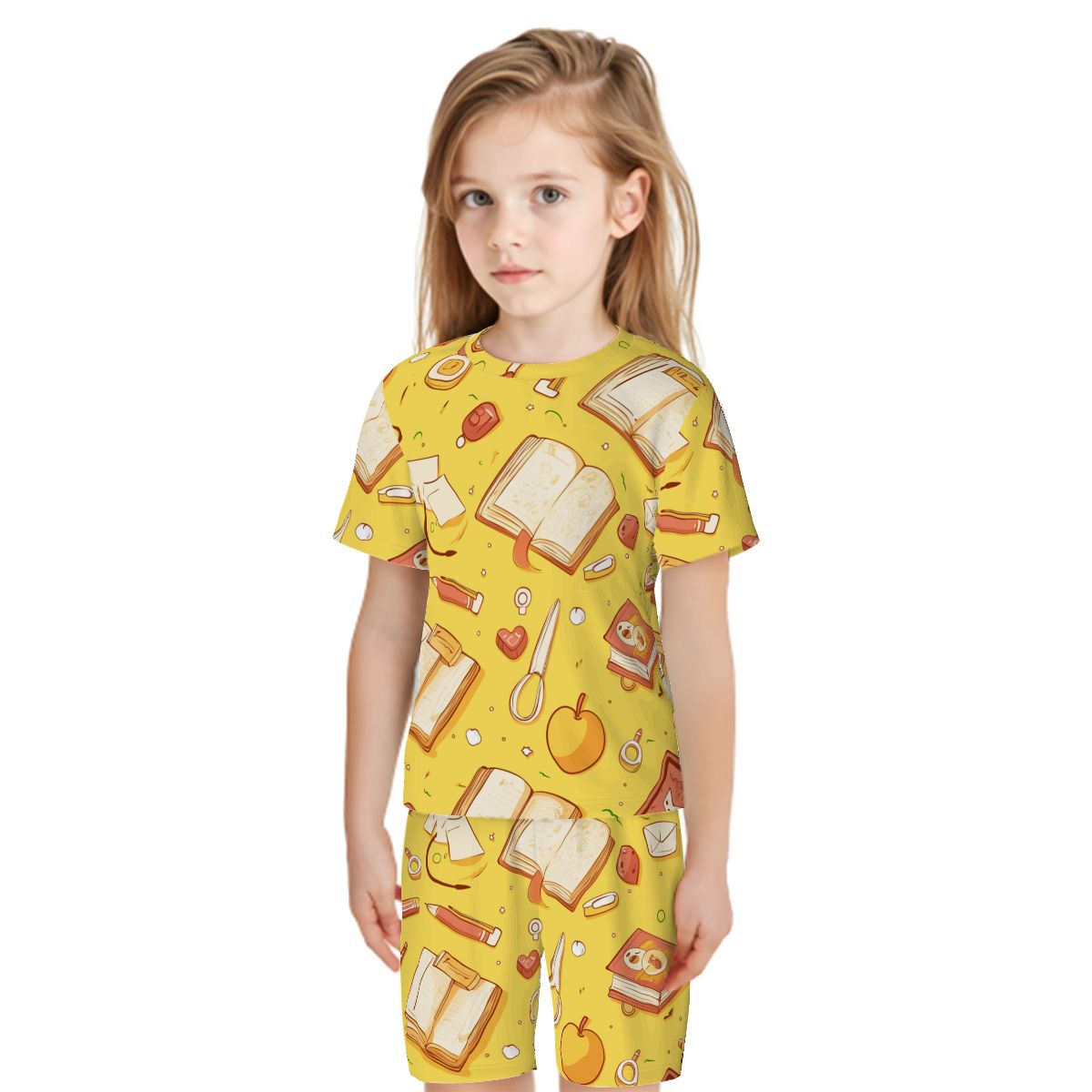 Pajama Sets for Kids Crew Neck Short Sleeve