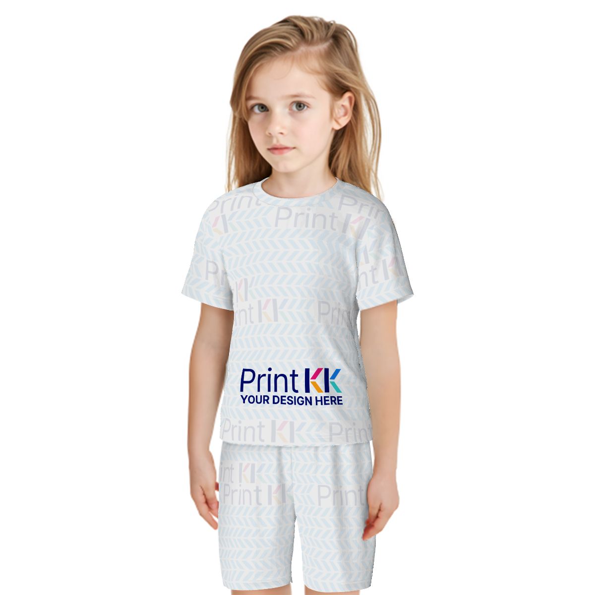 Pajama Sets for Kids Crew Neck Short Sleeve