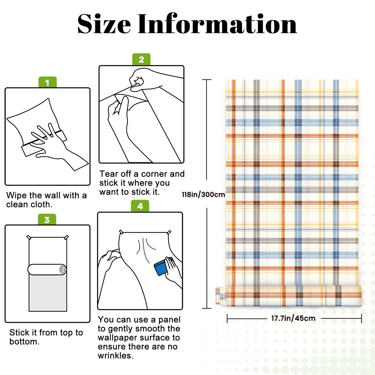 Papel tapiz autoadhesivo 17.7