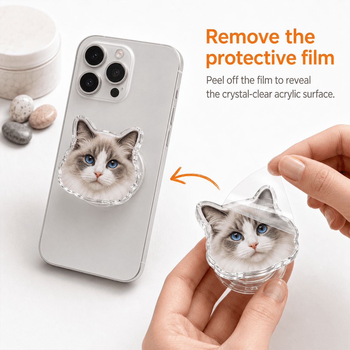 Phone Grip Shaped Acrylic Stand