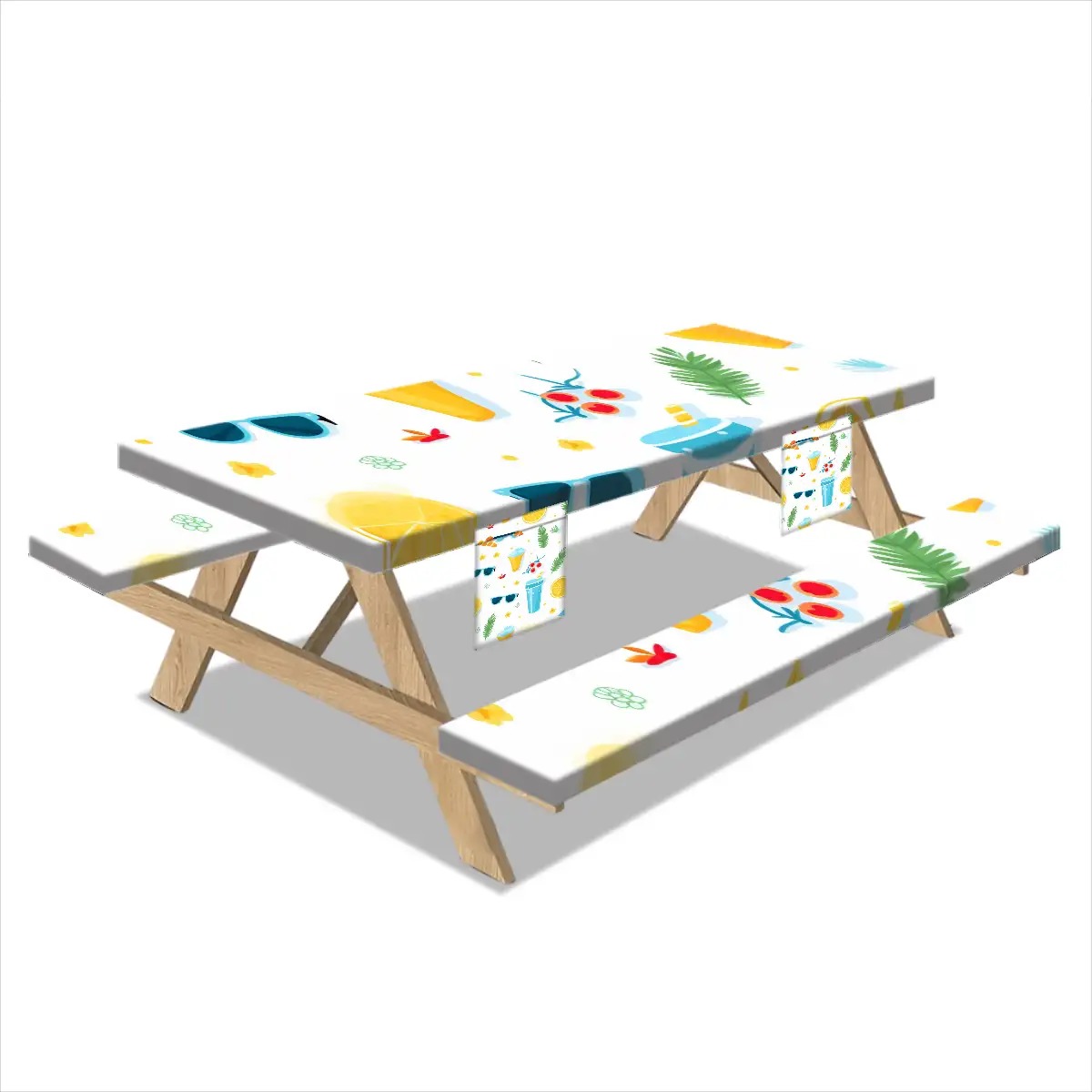 Outdoor Picnic Table Cover with Bench Covers