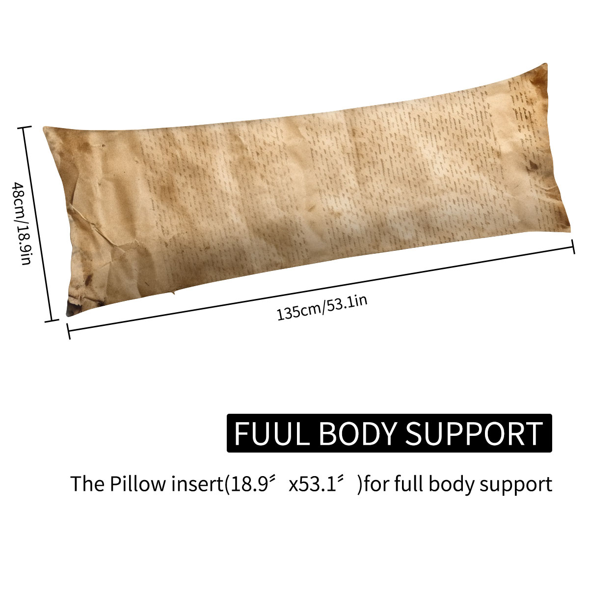 Long Pillow Cover (One-Side Design)