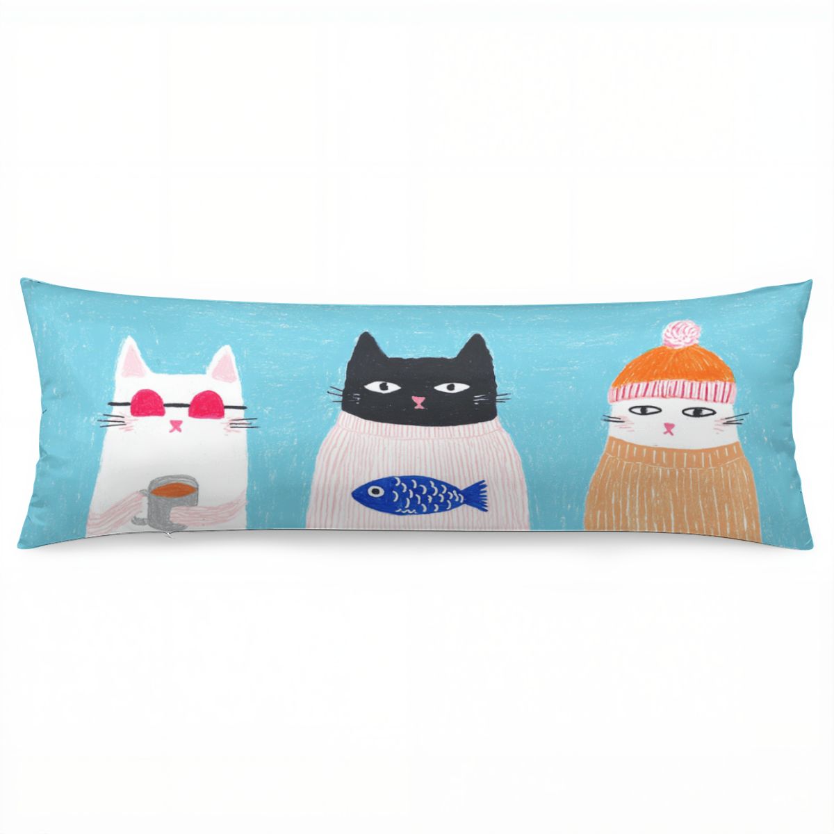 Housse de coussin de corps (Design sur un seul côté)