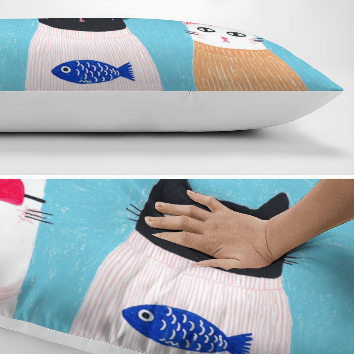 Housse de coussin de corps (Design sur un seul côté)