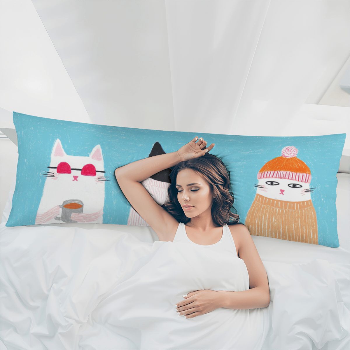 Housse de coussin de corps (Design sur un seul côté)