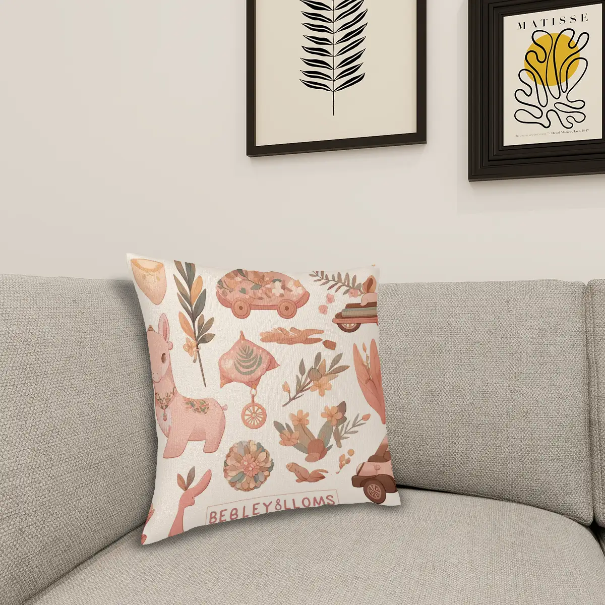 Plush Throw Pillow Covers (Single-Sided Design)