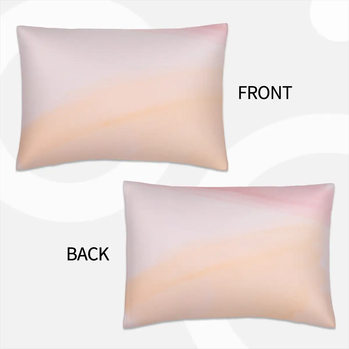 Peach Skin Throw Pillow Covers 7:9 (Double-Sided Design)