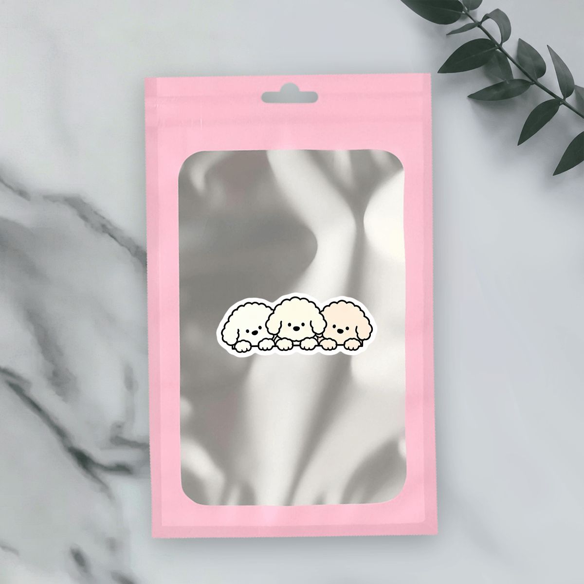 Pink Ziplock Bag-12x20cm