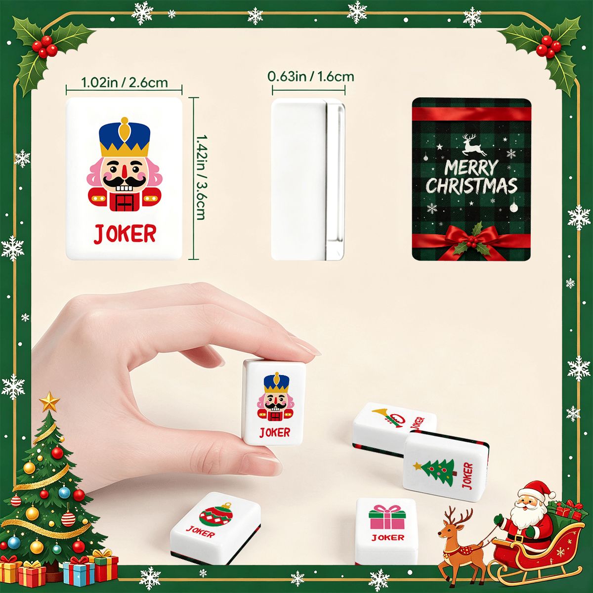 遊び心のあるワークショップ クリスマス麻雀牌