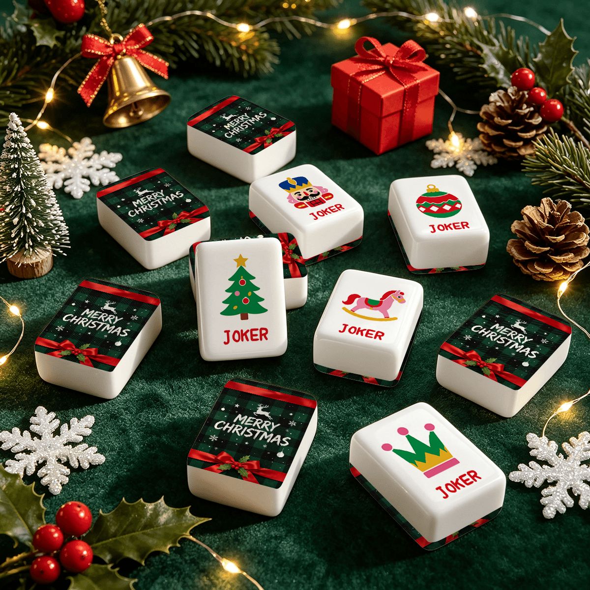 遊び心のあるワークショップ クリスマス麻雀牌