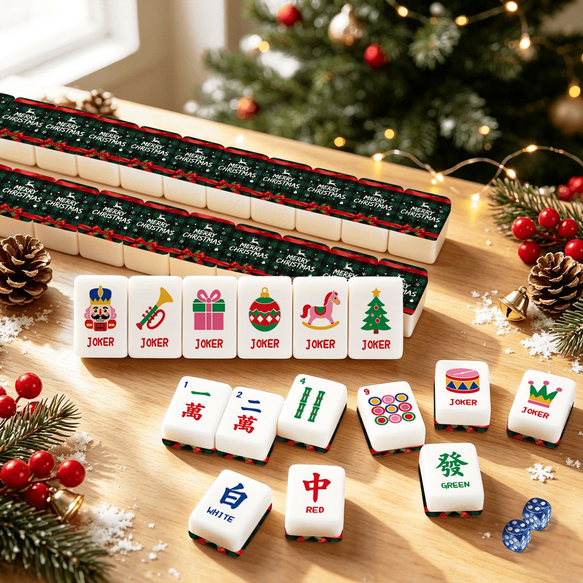 遊び心のあるワークショップ クリスマス麻雀牌