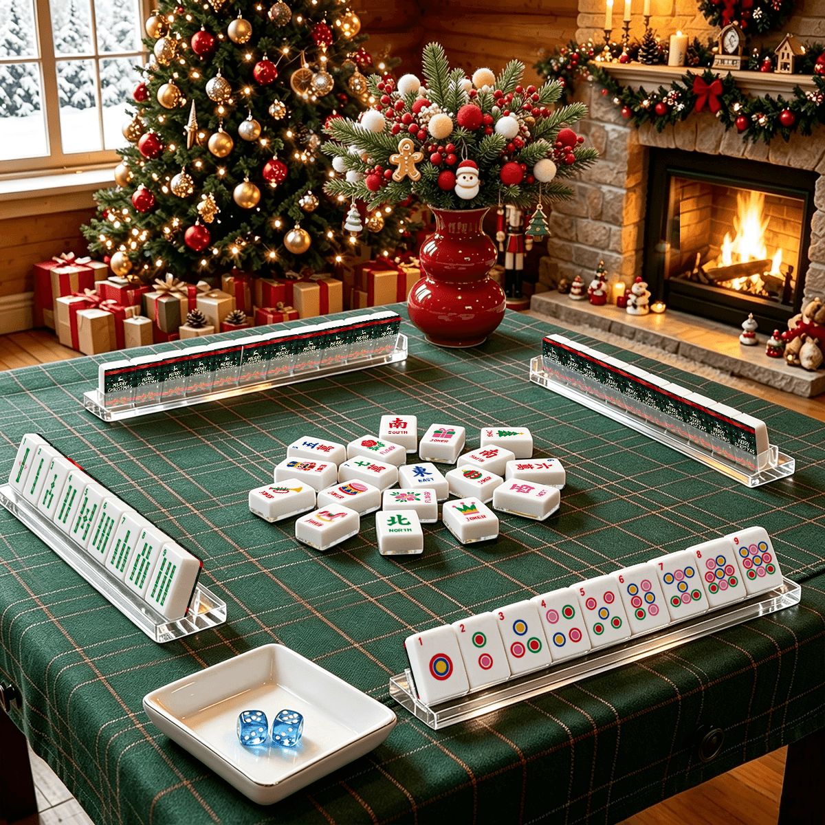 遊び心のあるワークショップ クリスマス麻雀牌
