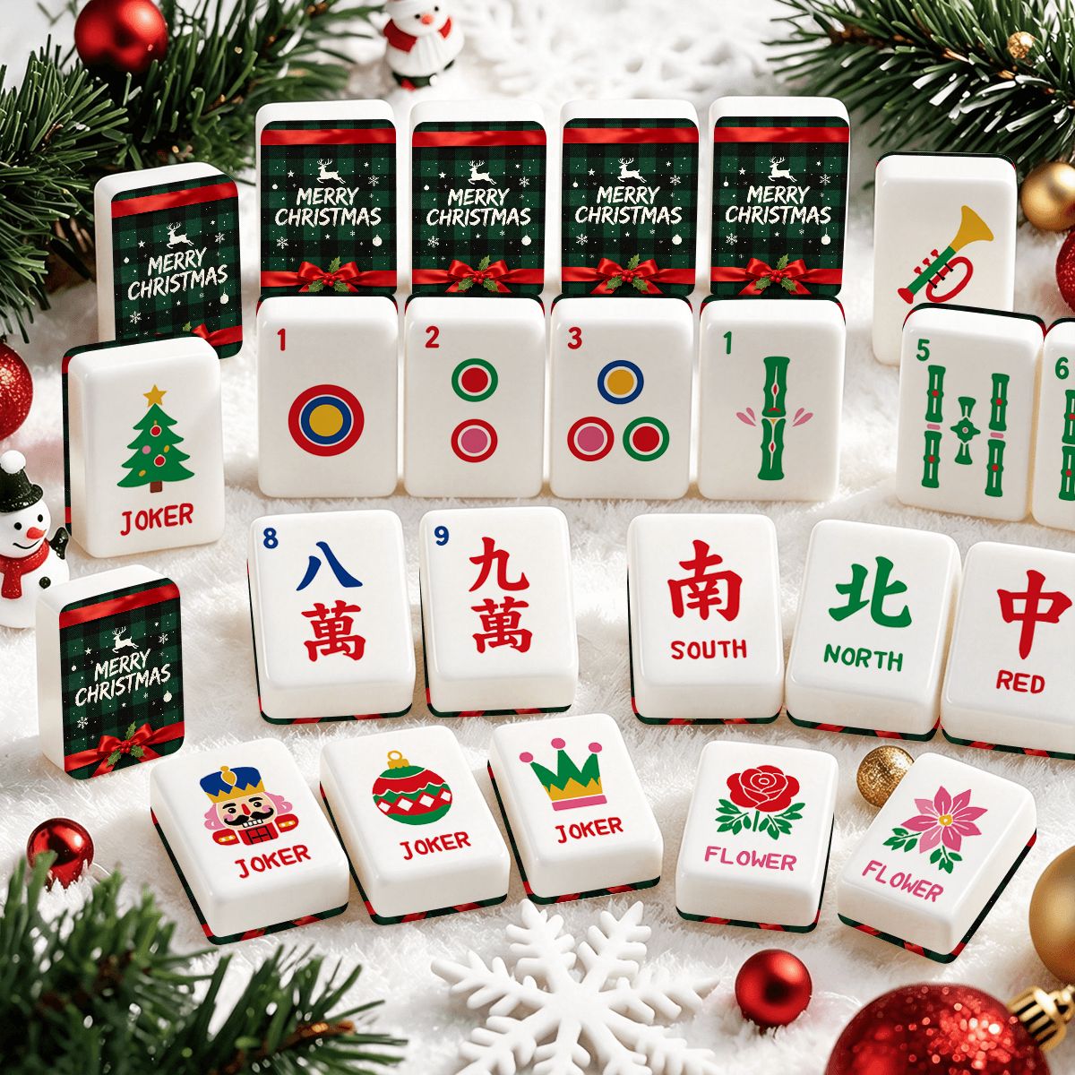 遊び心のあるワークショップ クリスマス麻雀牌