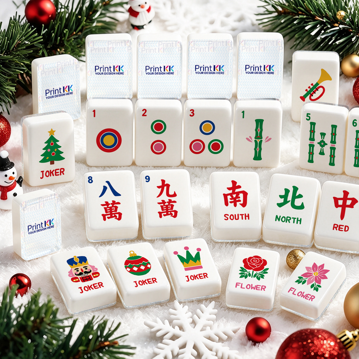 遊び心のあるワークショップ クリスマス麻雀牌