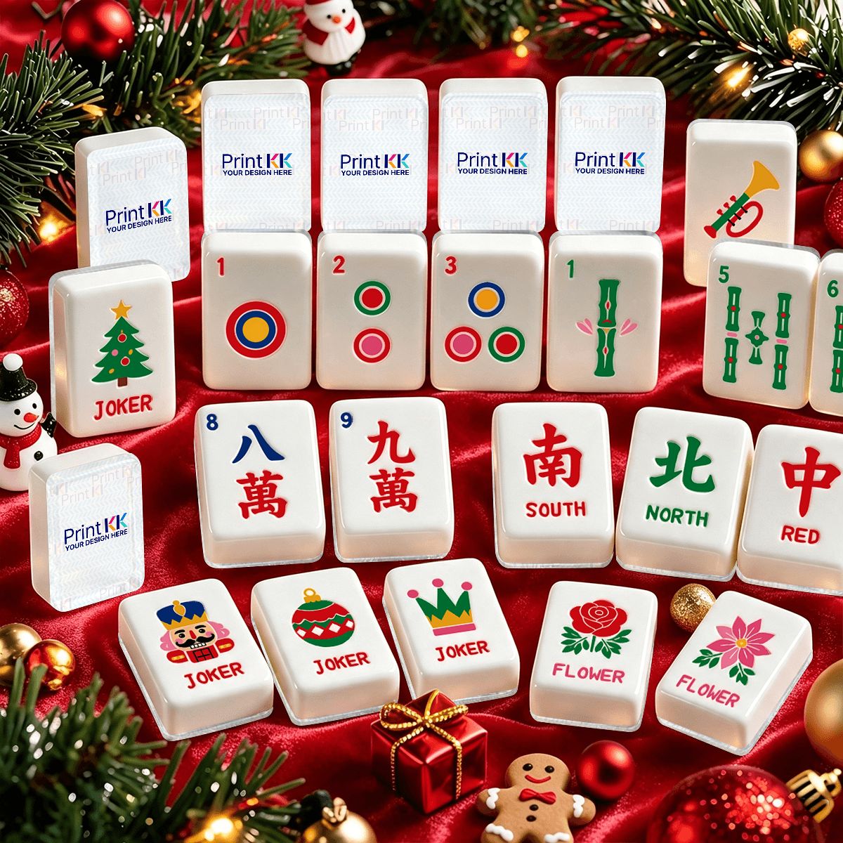 遊び心のあるワークショップ クリスマス麻雀牌