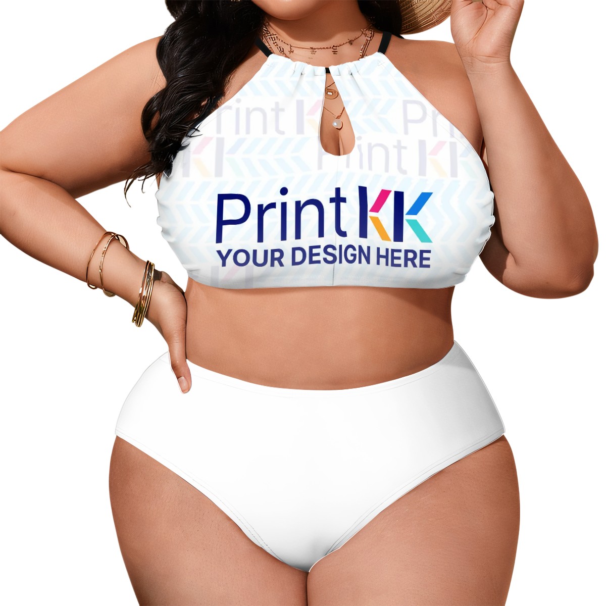 Plus Size High-Waisted Bikini Customized Services