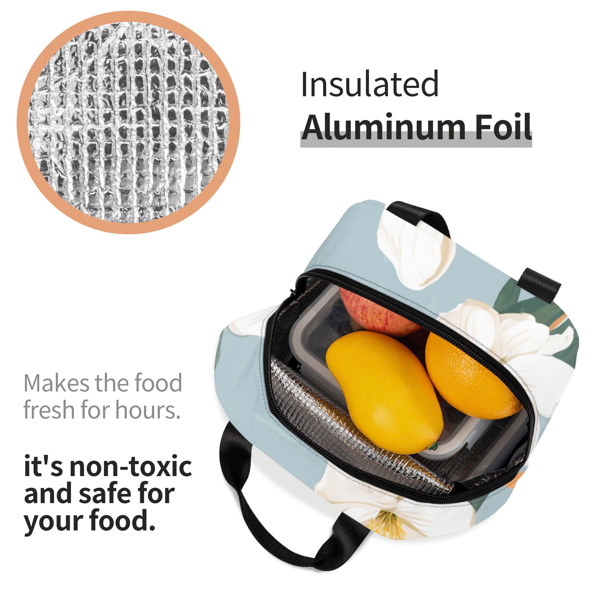 Portable Foil Insulated Lunch Box