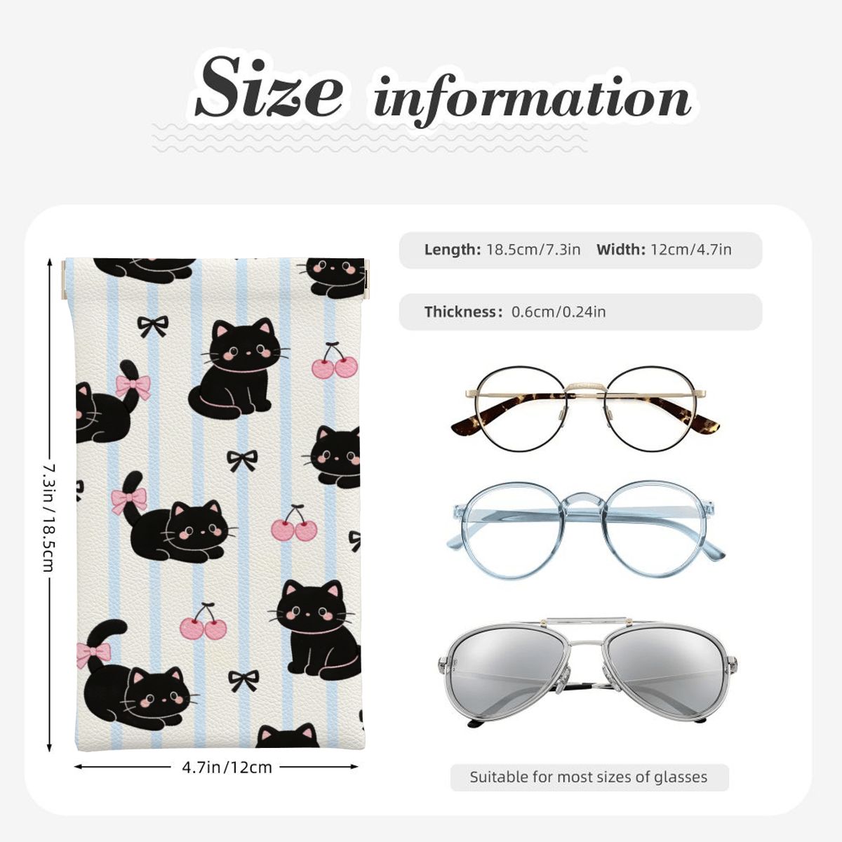 Squeeze Top Leather Glasses Case