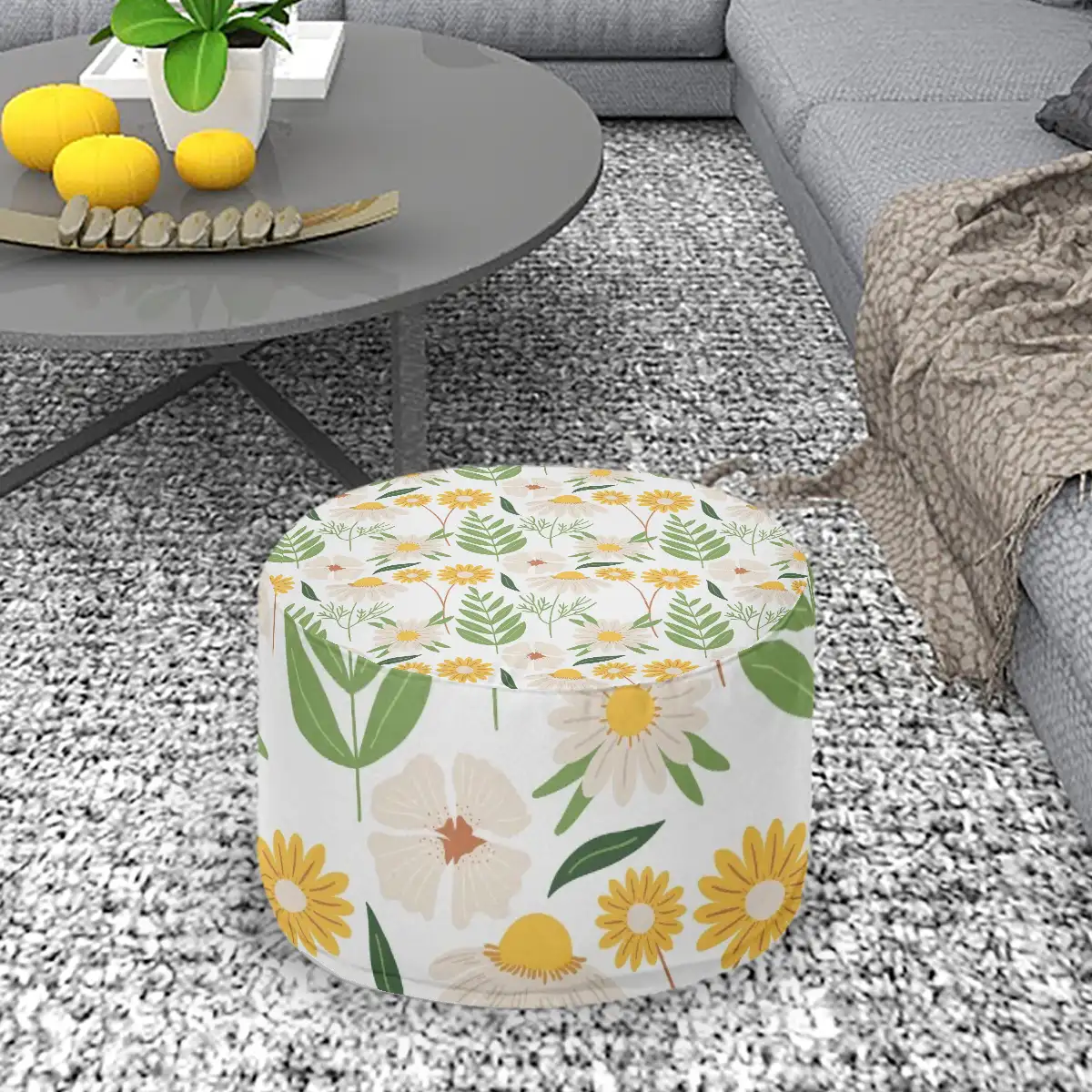 Round Pouf Ottoman