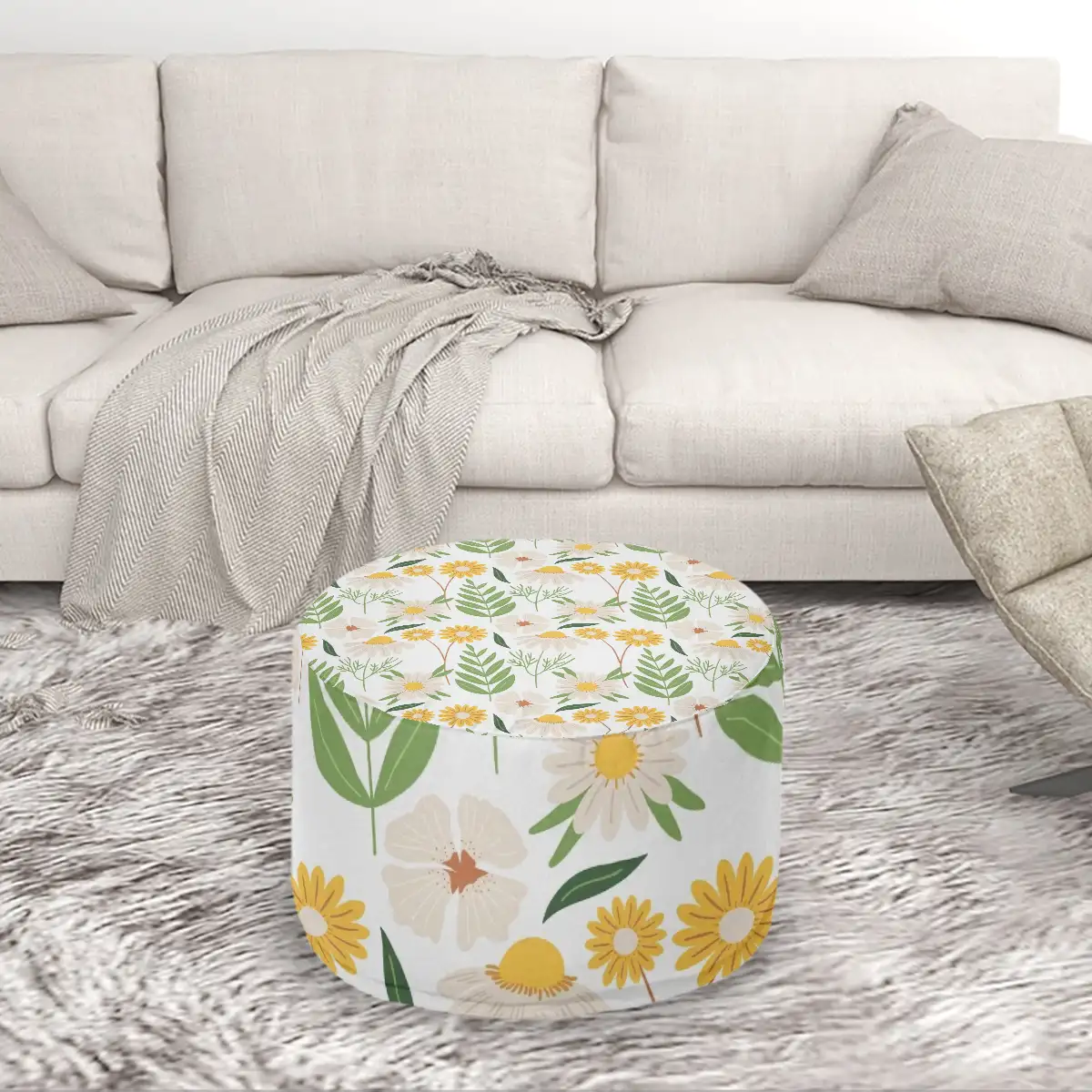 Round Pouf Ottoman