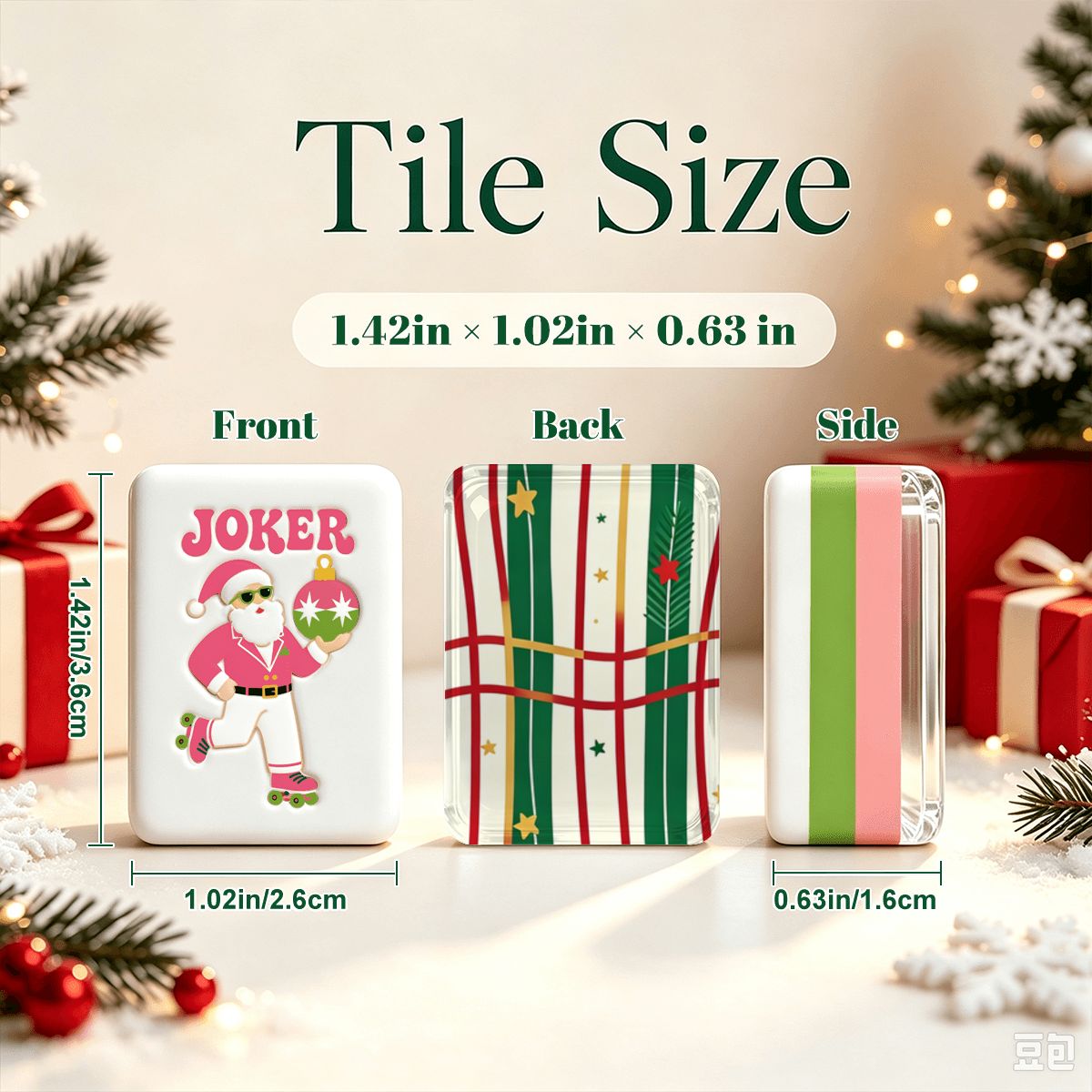 プレッピー ピンク クリスマス 麻雀牌