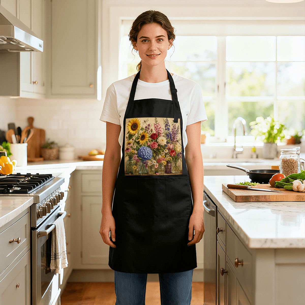 Printed Waterproof 3 Pocket Kitchen Apron