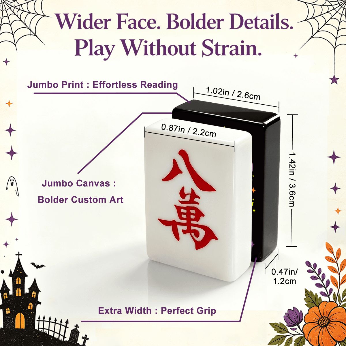 Pumpkin Hex Halloween Mahjong Tiles - Single Layer