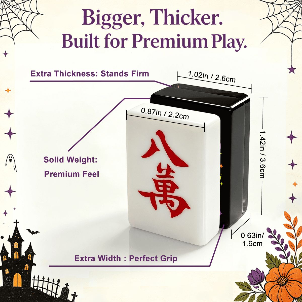 Pumpkin Hex Halloween Mahjong Tiles