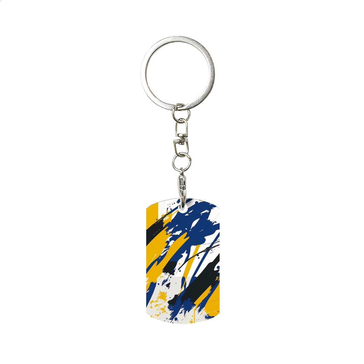 Rectangular Metal Keychain