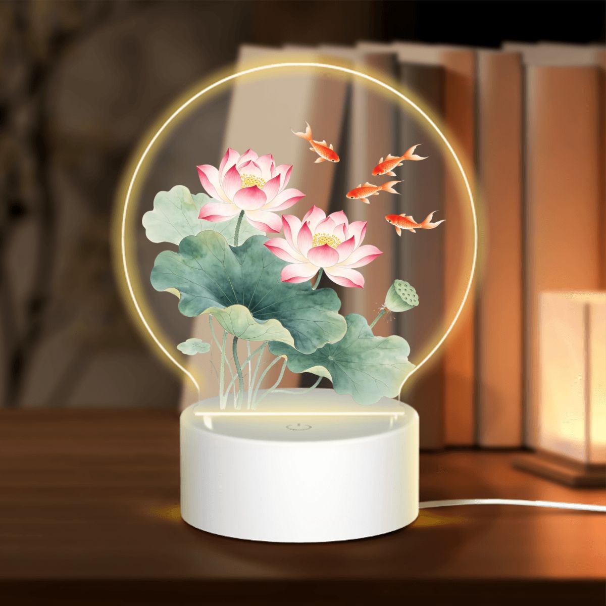 Veilleuse ronde en acrylique