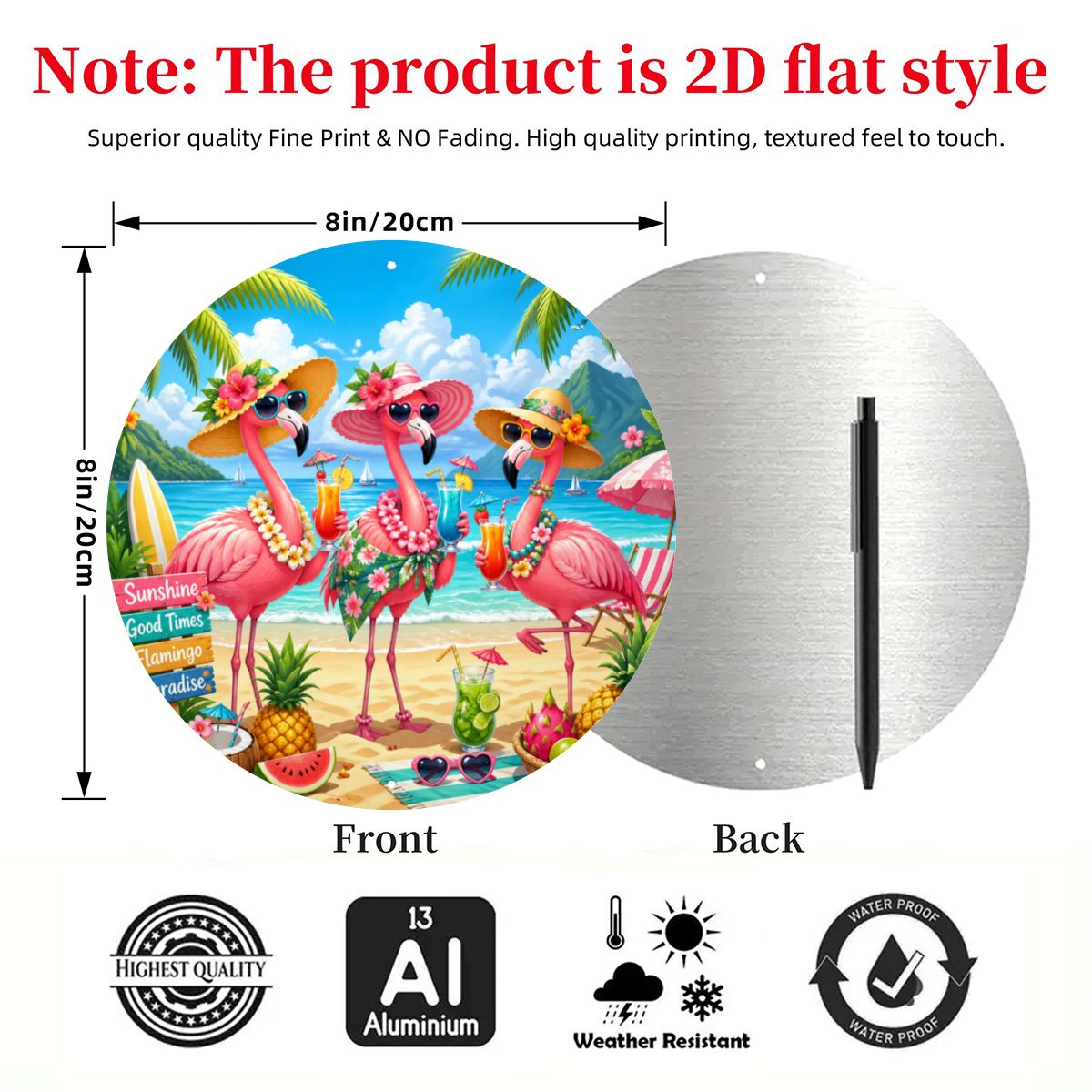 Rundes Wandbild aus Aluminiumdruck (Hergestellt in den USA)