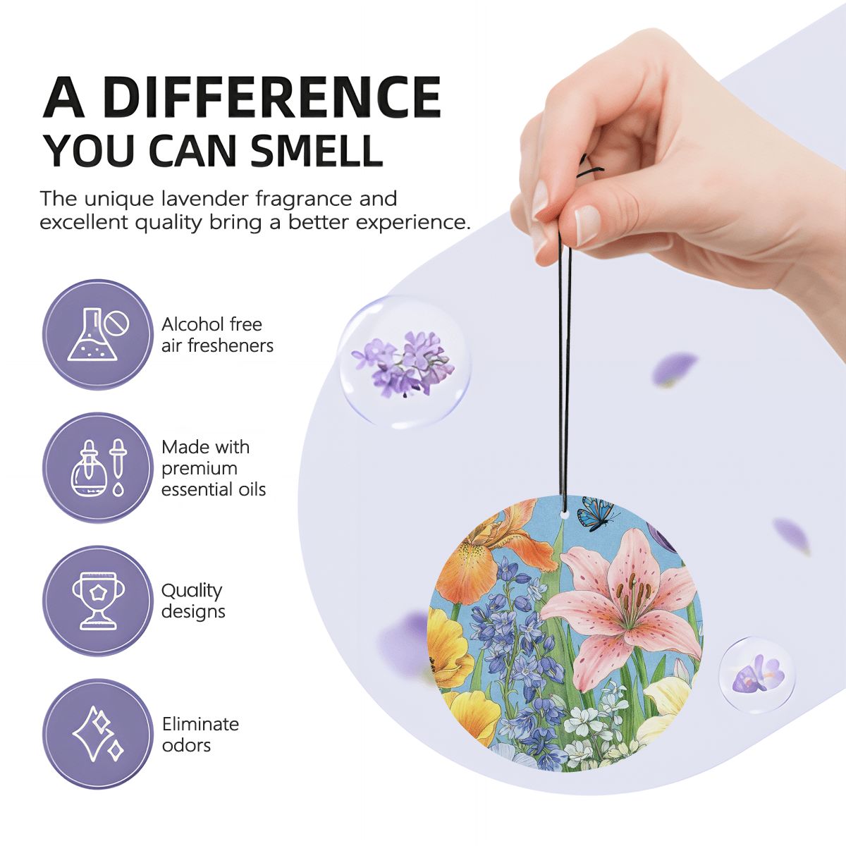 ラウンドカーエアフレッシュナーカード（1個）